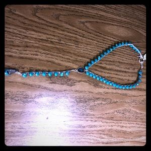 Old soul turquoise glass beads with labradorite